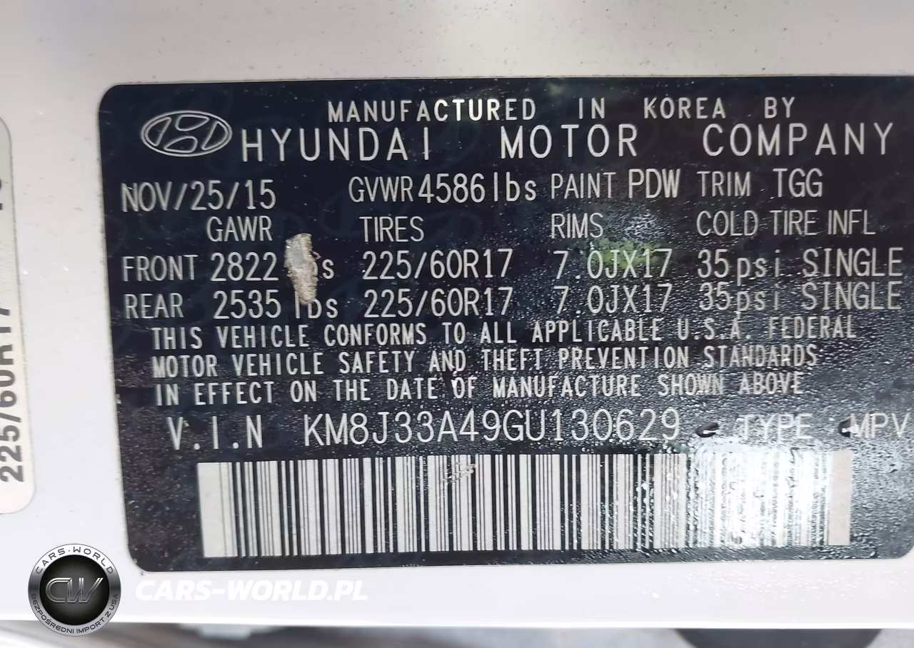 2016 Hyundai Tucson Se VIN:KM8J33A49GU130629 - 9