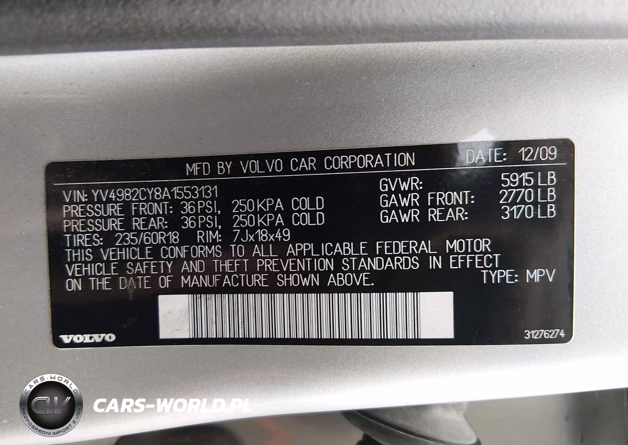 2010 Volvo Xc90 3.2 VIN:YV4982CY8A1553131 - 9