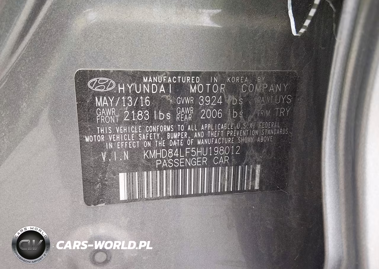 2017 Hyundai Elantra Limited VIN:KMHD84LF5HU198012 - 9