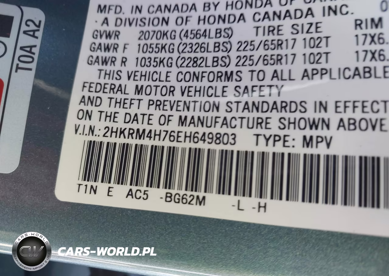 2014 Honda Cr-V Ex-L VIN:2HKRM4H76EH649803 - 9