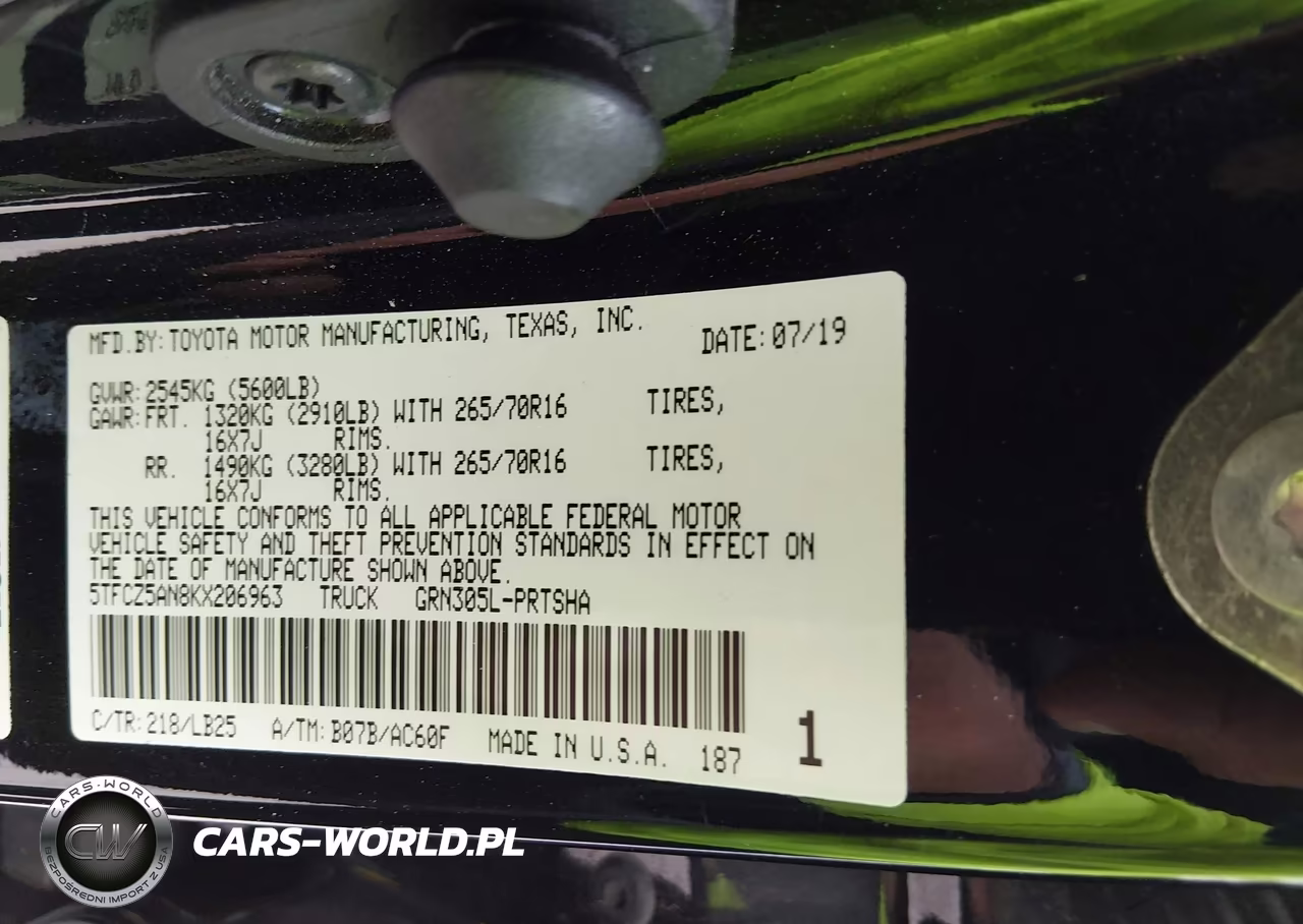 2019 Toyota Tacoma Trd Pro VIN:5TFCZ5AN8KX206963 - 9