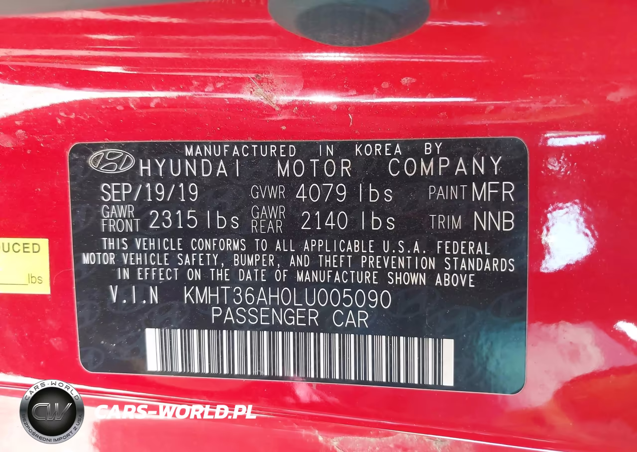 2020 Hyundai Veloster N VIN:KMHT36AH0LU005090 - 9