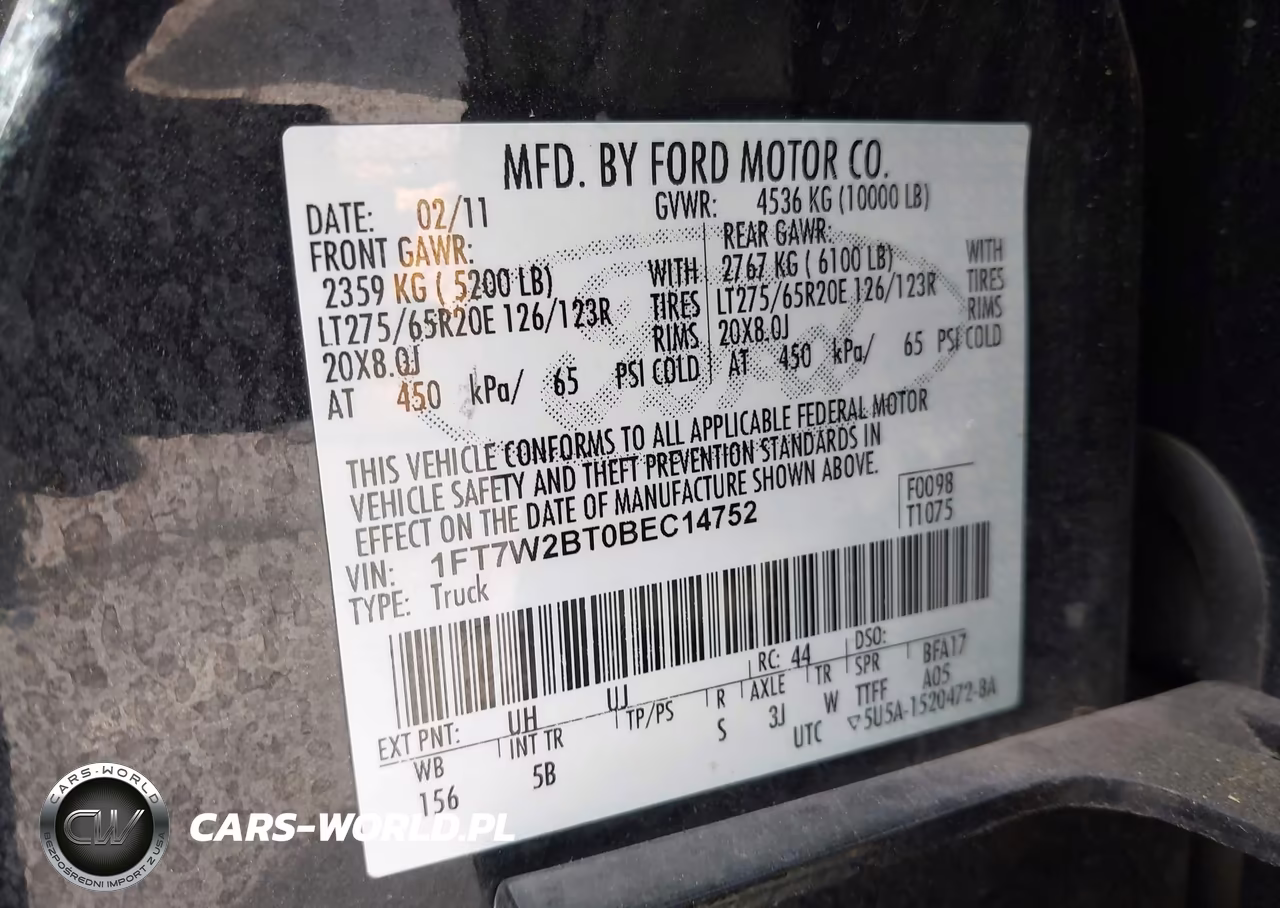 2011 Ford F-250 Lariat VIN:1FT7W2BT0BEC14752 - 9