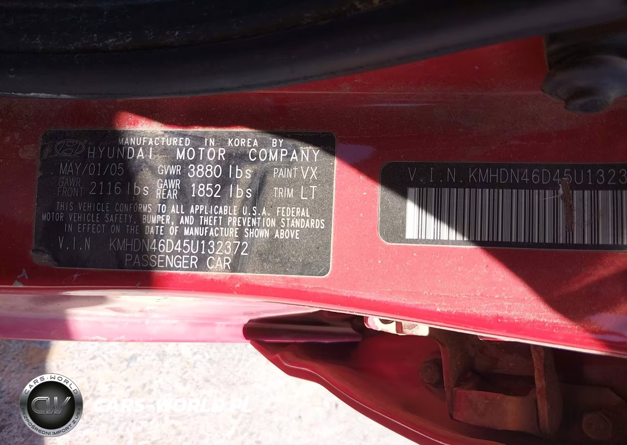 2005 Hyundai Elantra Gls-Gt VIN:KMHDN46D45U132372 - 9