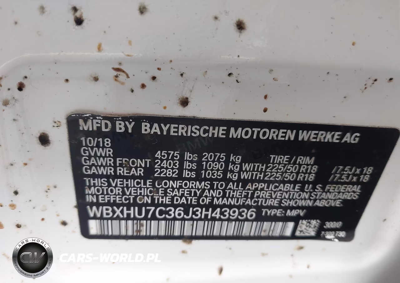2018 BMW X1 Sdrive28I VIN:WBXHU7C36J3H43936 - 9