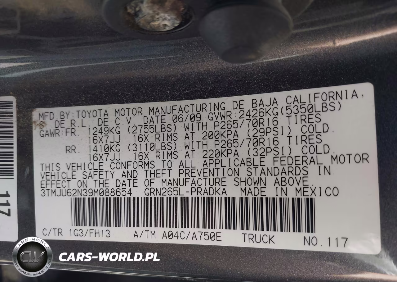 2009 Toyota Tacoma Prerunner V6 VIN:3TMJU62N39M088654 - 9