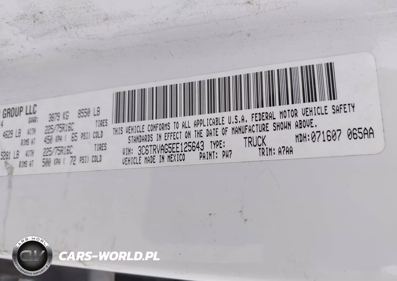2014 Ram Promaster 1500 Low Roof VIN:3C6TRVAG5EE125643 - 9