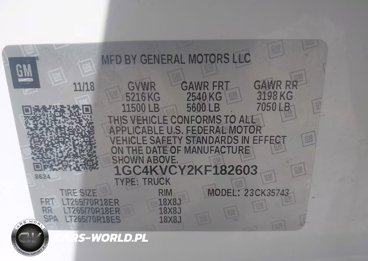2019 Chevrolet Silverado 3500Hd Wt VIN:1GC4KVCY2KF182603 - 8