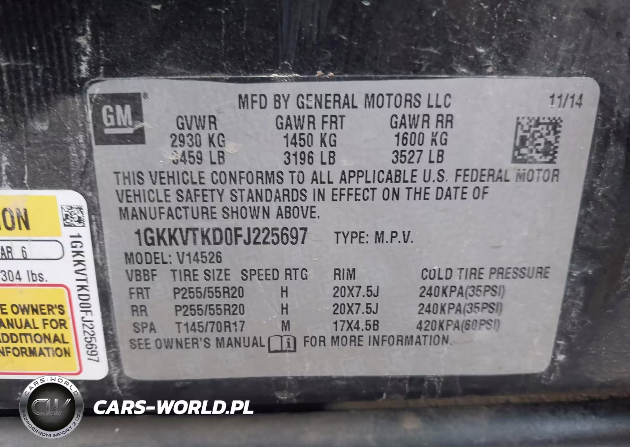 2015 GMC Acadia Denali VIN:1GKKVTKD0FJ225697 - 9