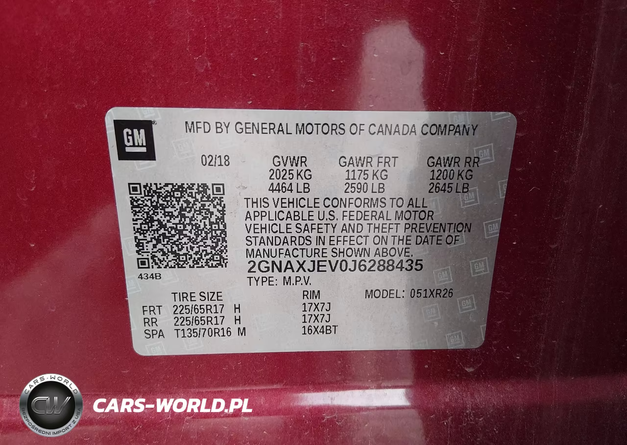 2018 Chevrolet Equinox Lt VIN:2GNAXJEV0J6288435 - 9