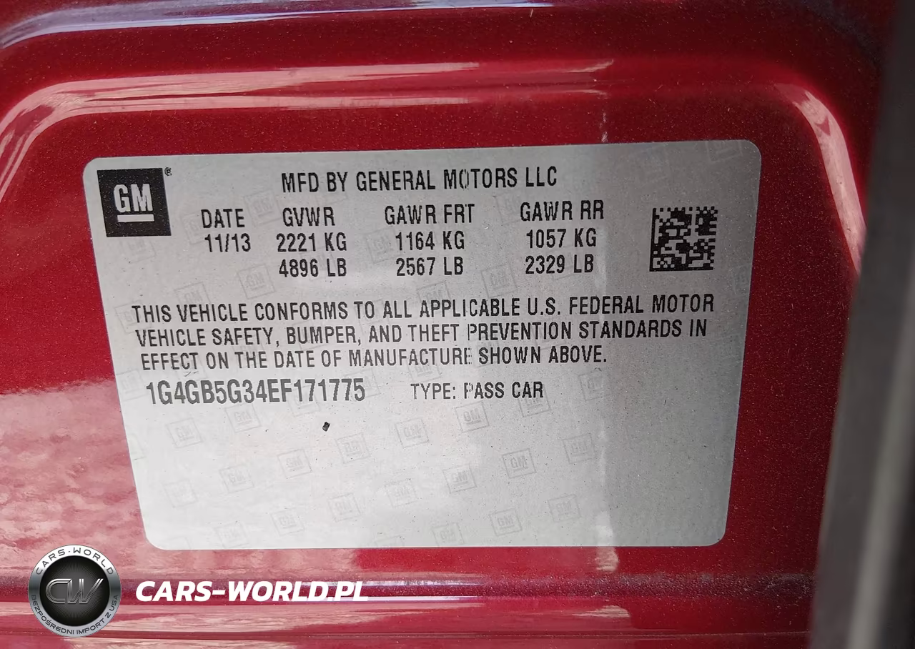 2014 Buick Lacrosse Leather Group VIN:1G4GB5G34EF171775 - 9