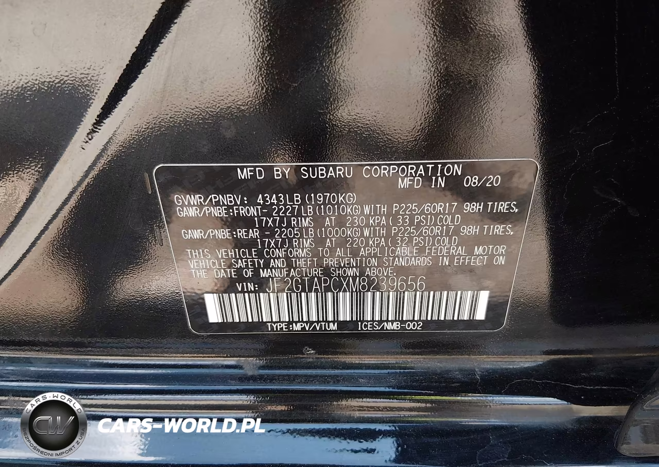 2021 Subaru Crosstrek Premium VIN:JF2GTAPCXM8239656 - 9