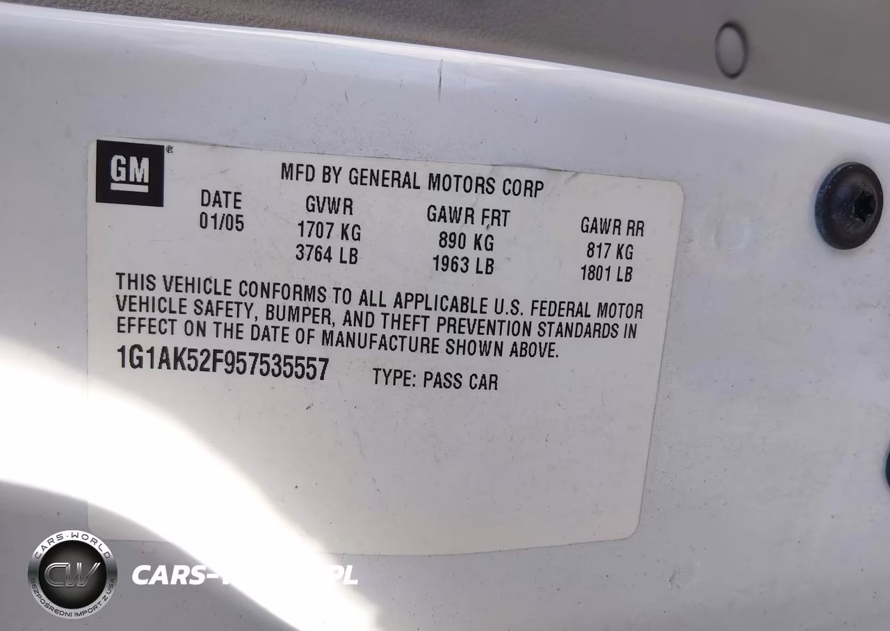 2005 Chevrolet Cobalt VIN:1G1AK52F957535557 - 9