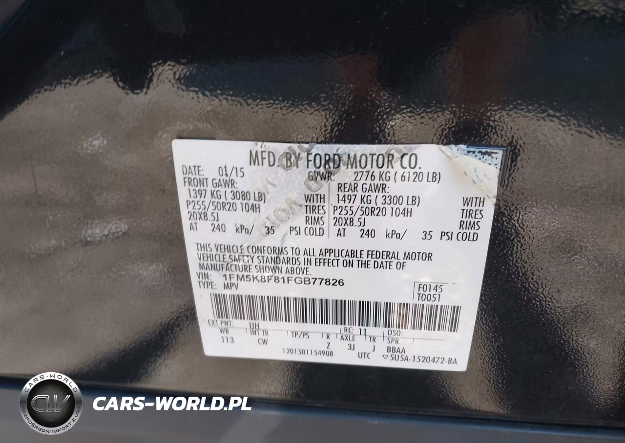 2015 Ford Explorer Limited VIN:1FM5K8F81FGB77826 - 9
