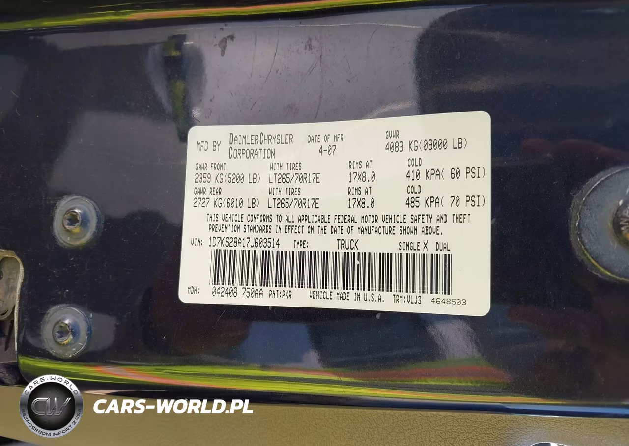 2007 Dodge Ram 2500 Laramie VIN:1D7KS28A17J603514 - 9