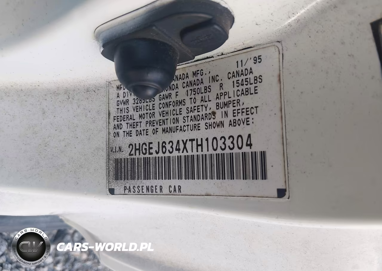 1996 Honda Civic Dx VIN:2HGEJ634XTH103304 - 9