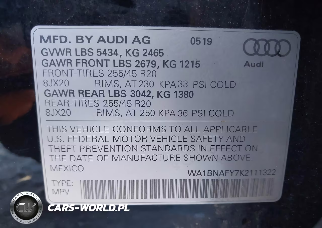 2019 Audi Q5 45 Premium VIN:WA1BNAFY7K2111322 - 9