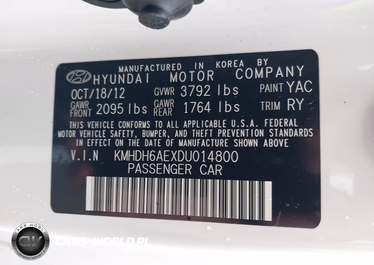 2013 Hyundai Elantra Gs VIN:KMHDH6AEXDU014800 - 9