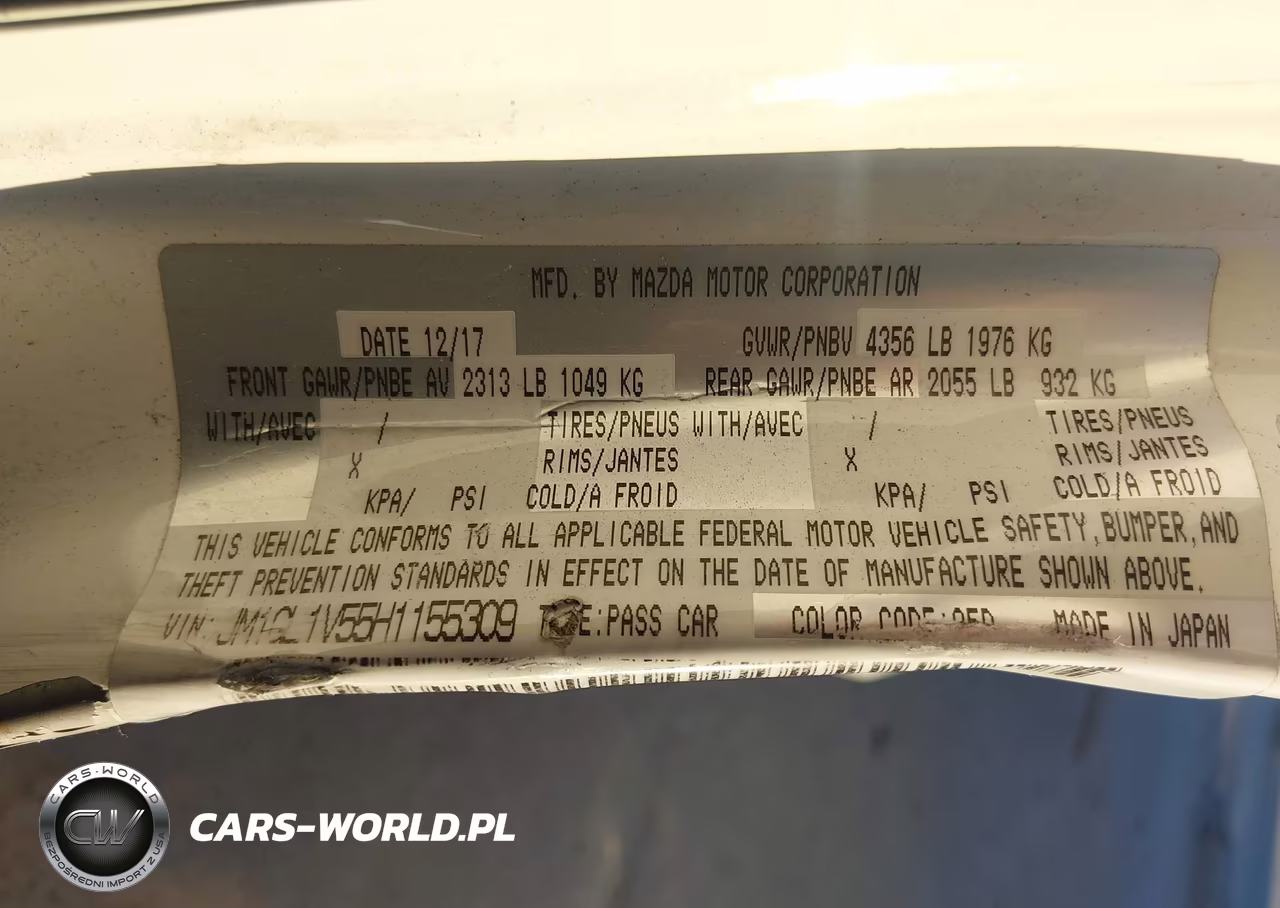 2017 Mazda Mazda6 Touring VIN:JM1GL1V55H1155309 - 9