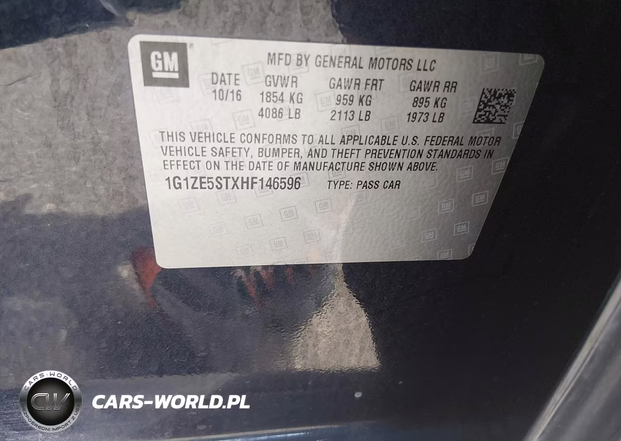 2017 Chevrolet Malibu 1Lt VIN:1G1ZE5STXHF146596 - 9