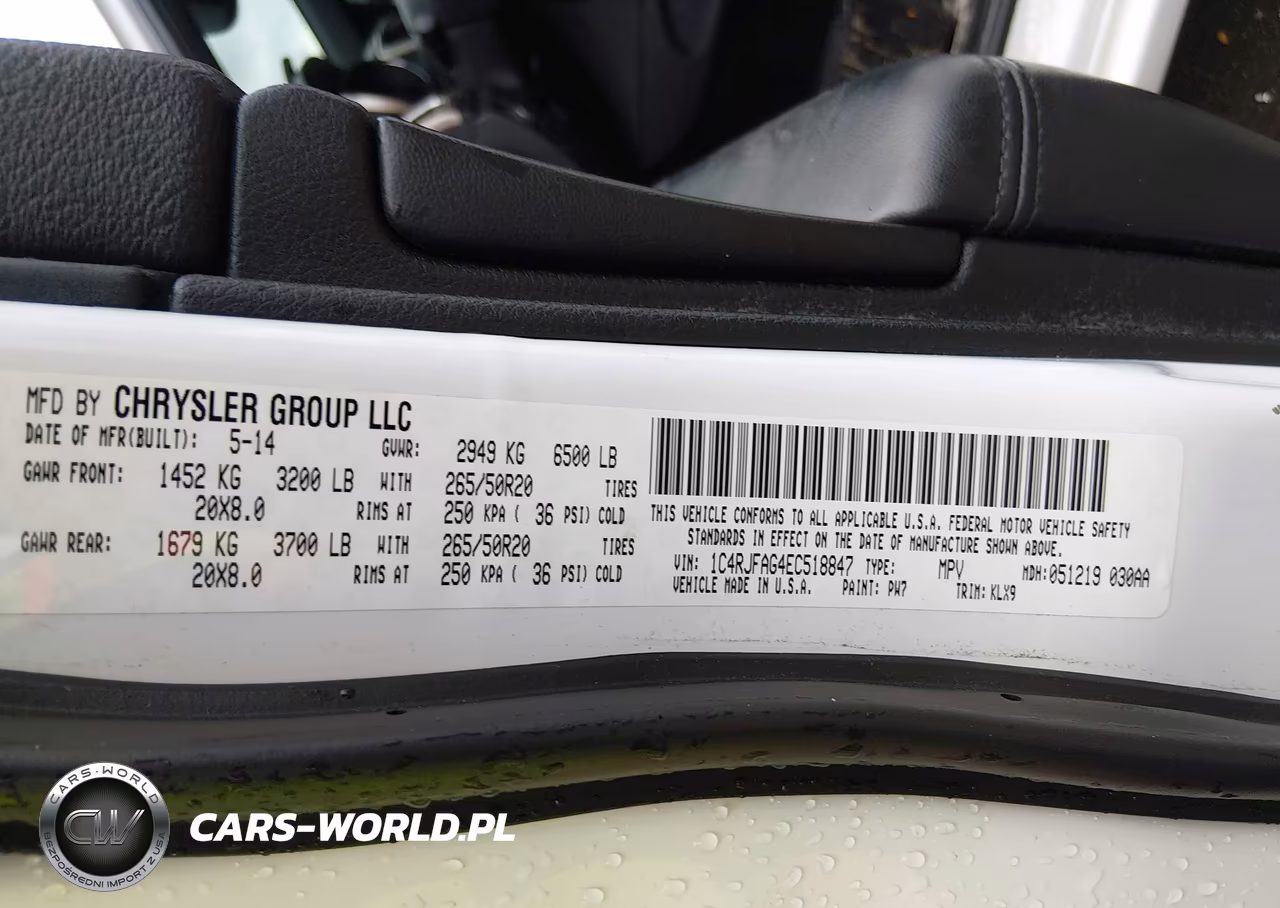 2014 Jeep Grand Cherokee Altitude VIN:1C4RJFAG4EC518847 - 9