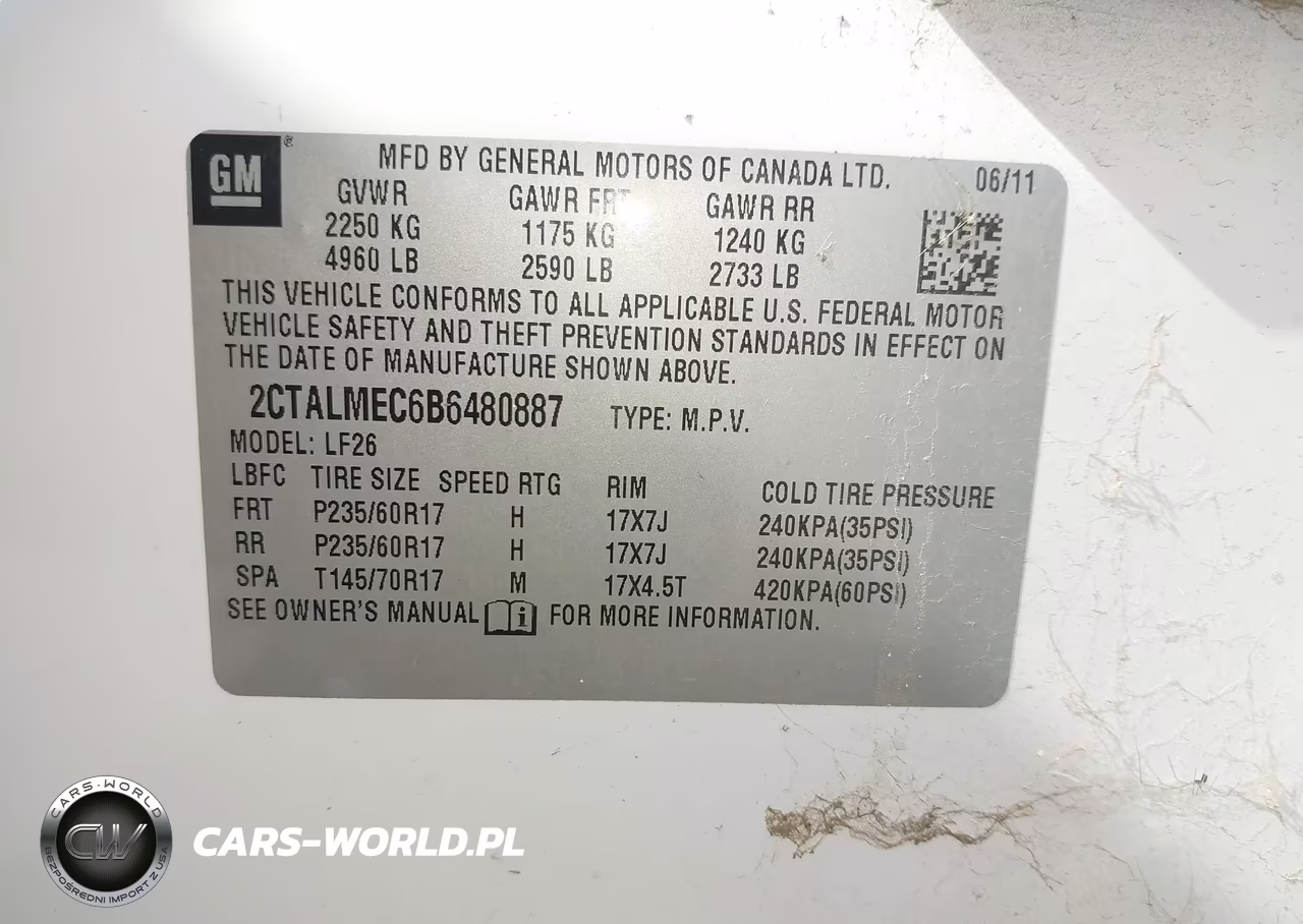 2011 GMC Terrain Sle-1 VIN:2CTALMEC6B6480887 - 9
