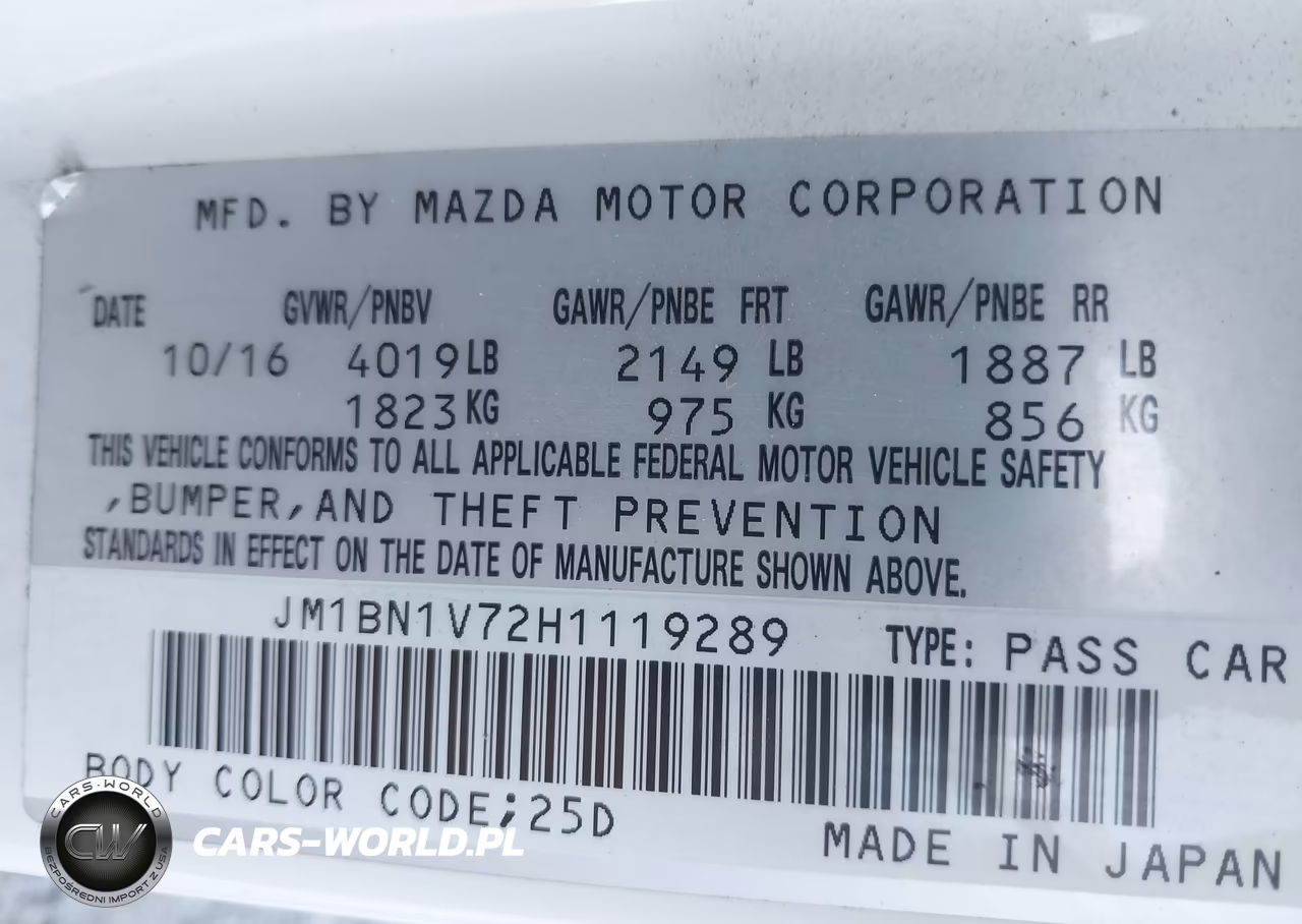 2017 Mazda Mazda3 Touring VIN:JM1BN1V72H1119289 - 9