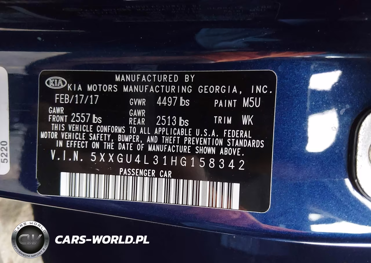 2017 Kia Optima Ex VIN:5XXGU4L31HG158342 - 9