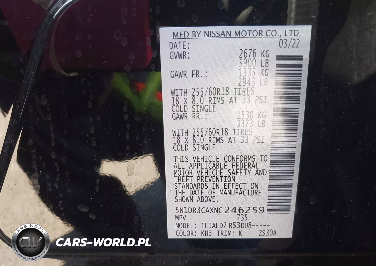 2022 Nissan Pathfinder Sl 2Wd VIN:5N1DR3CAXNC246259 - 9