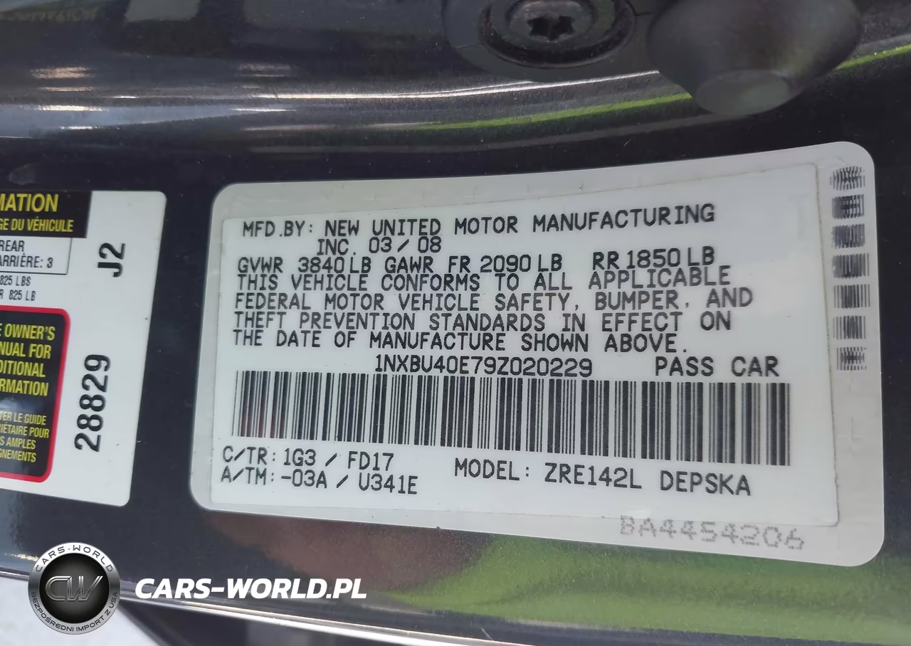 2009 Toyota Corolla S VIN:1NXBU40E79Z020229 - 9