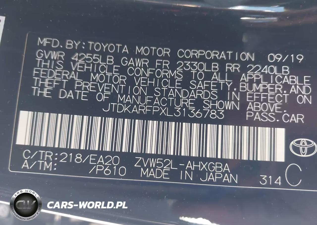 2020 Toyota Prius Prime Limited VIN:JTDKARFPXL3136783 - 9