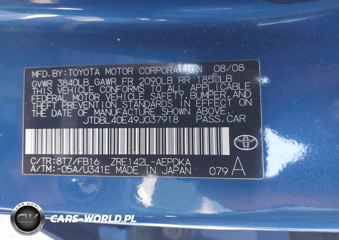 2009 Toyota Corolla Le VIN:JTDBL40E49J037918 - 9