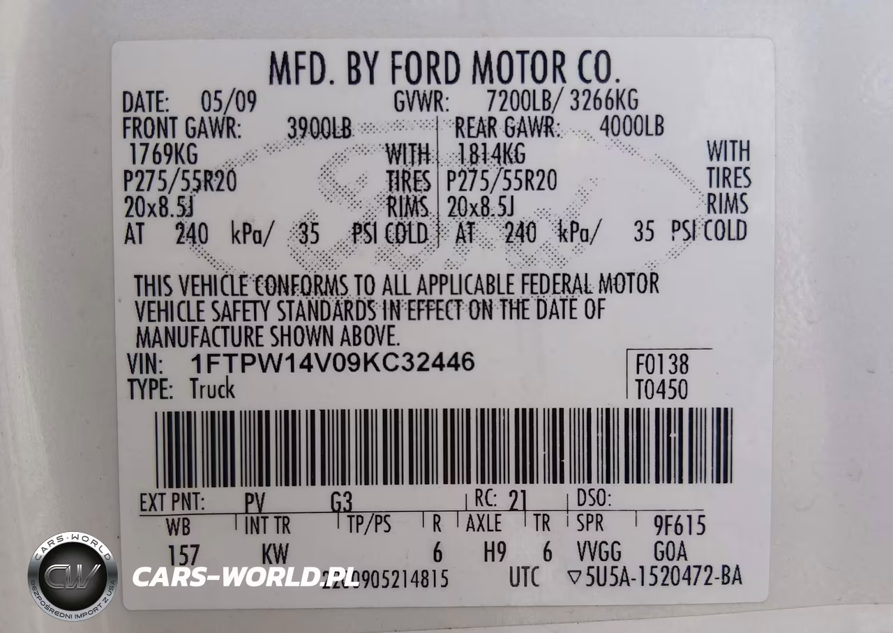 2009 Ford F-150 King Ranch VIN:1FTPW14V09KC32446 - 9