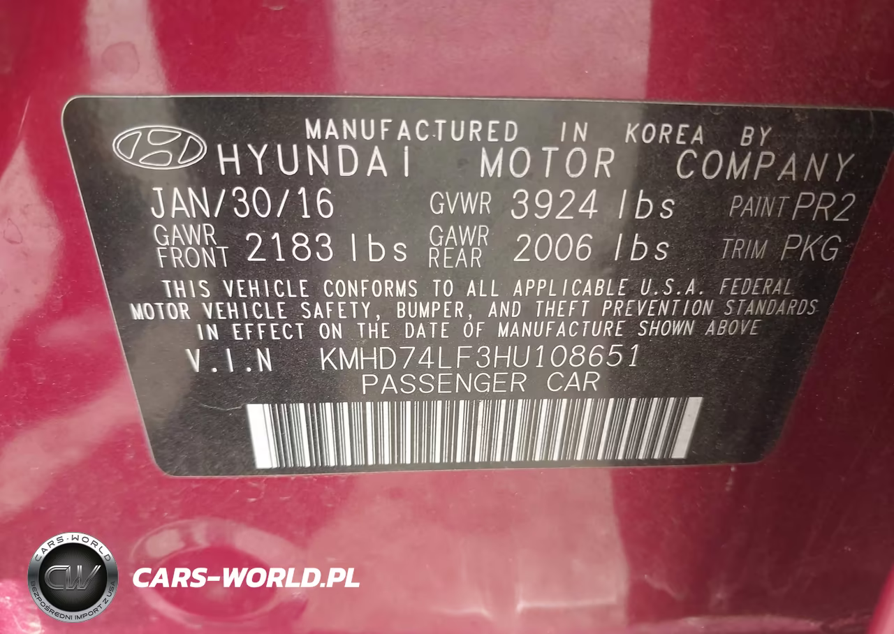 2017 Hyundai Elantra Se VIN:KMHD74LF3HU108651 - 9