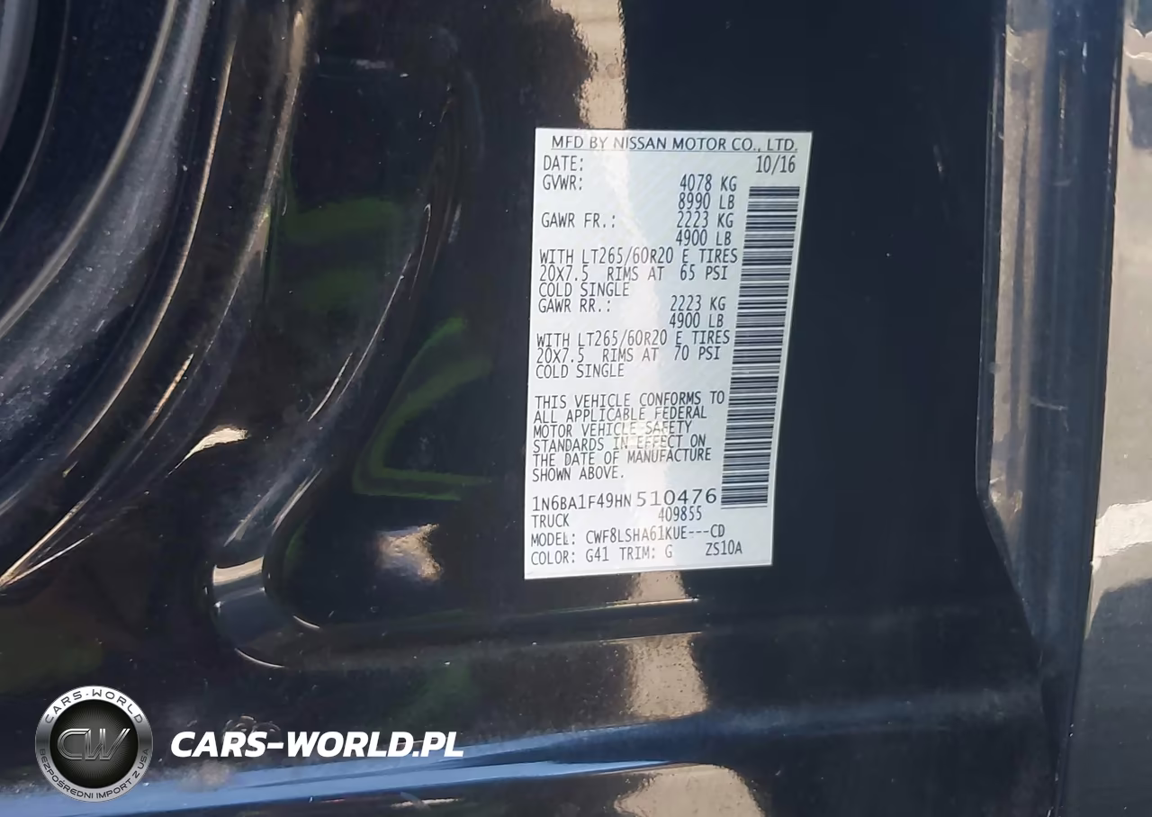 2017 Nissan Titan Xd Sv Diesel VIN:1N6BA1F49HN510476 - 9