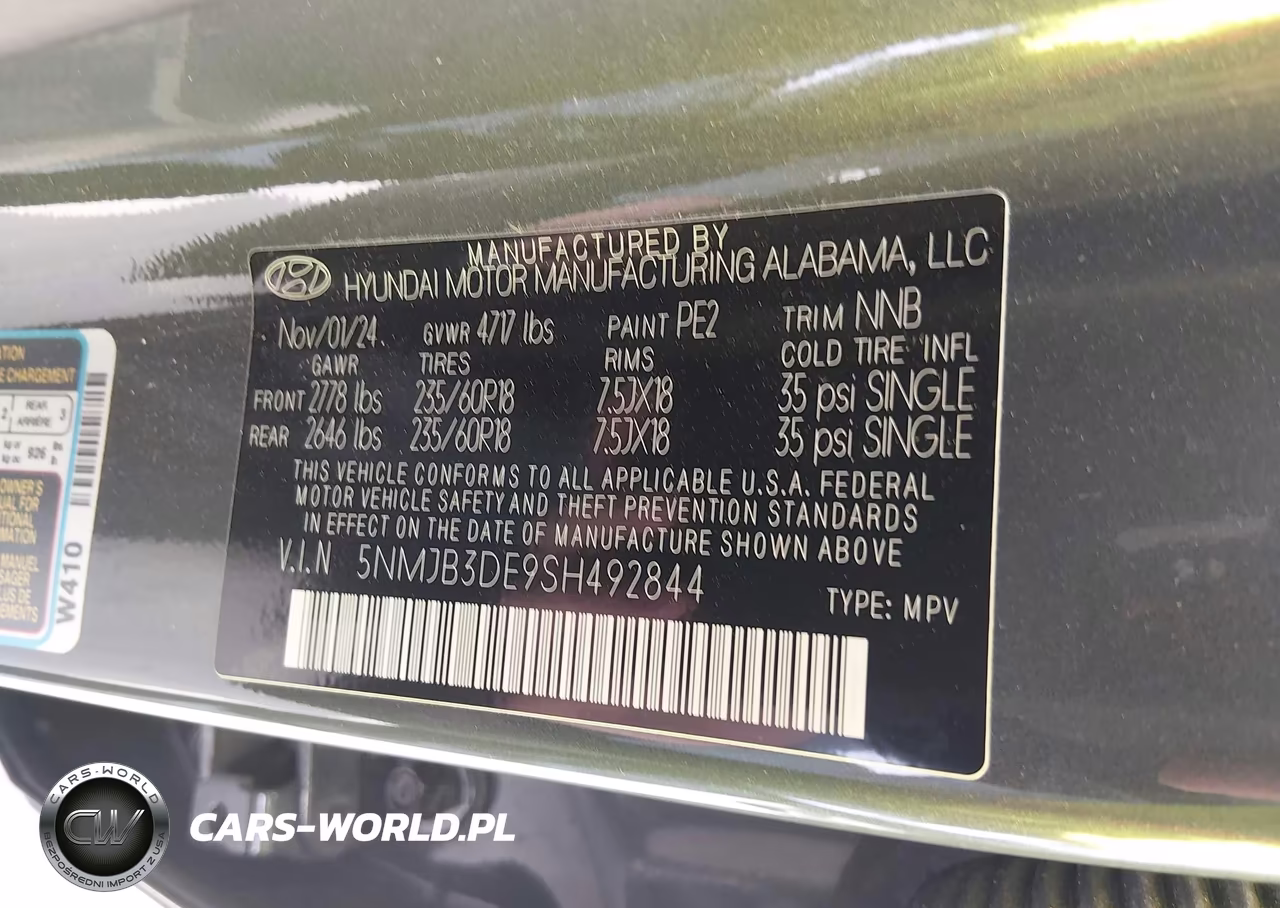 2025 Hyundai Tucson Sel VIN:5NMJB3DE9SH492844 - 9