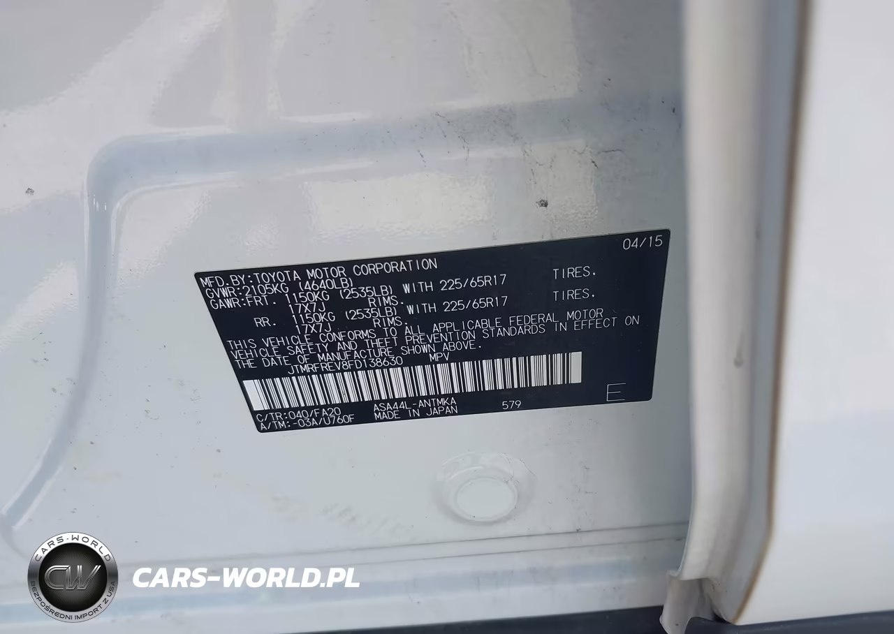 2015 Toyota Rav4 Xle VIN:JTMRFREV8FD138630 - 9