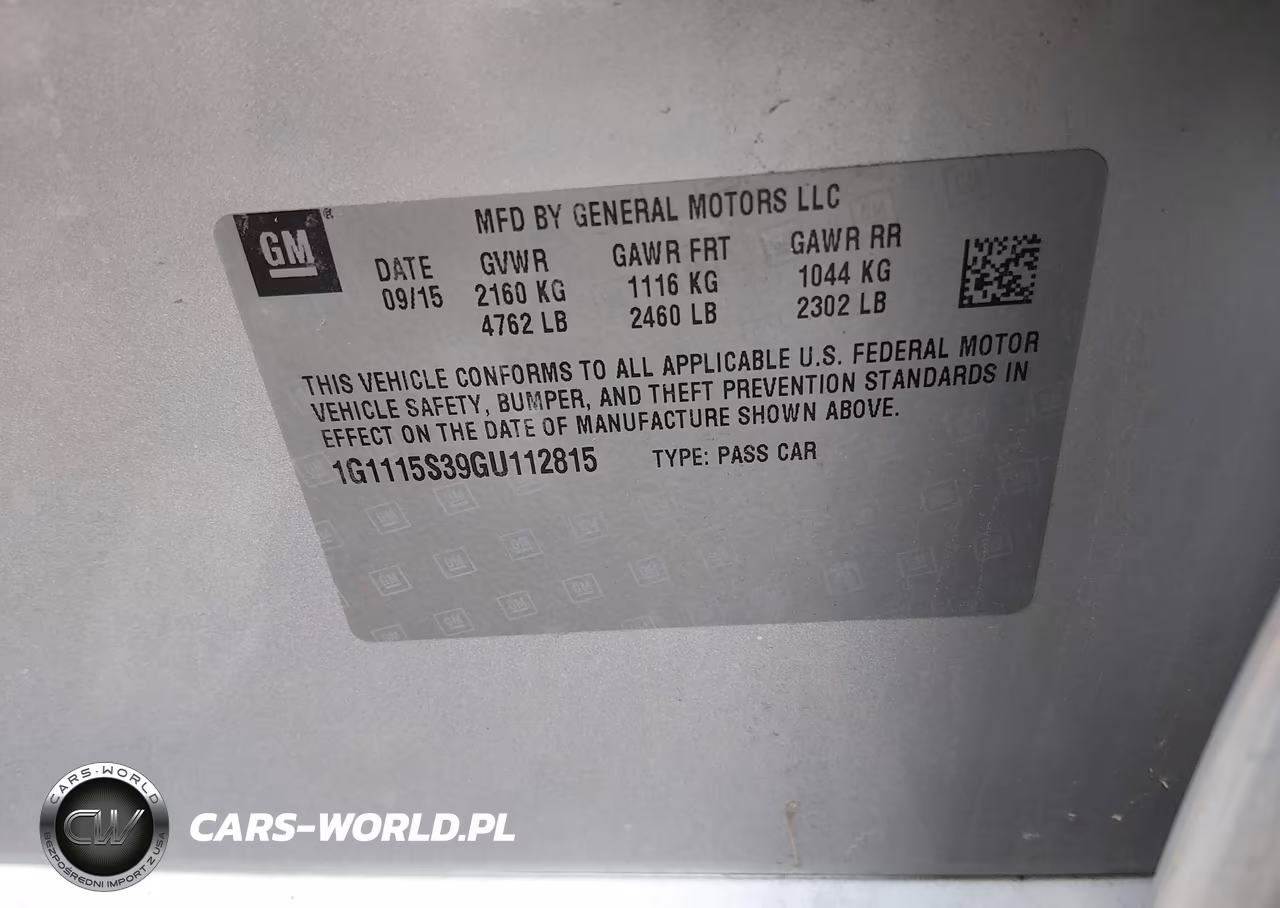 2016 Chevrolet Impala 2Lt VIN:1G1115S39GU112815 - 9