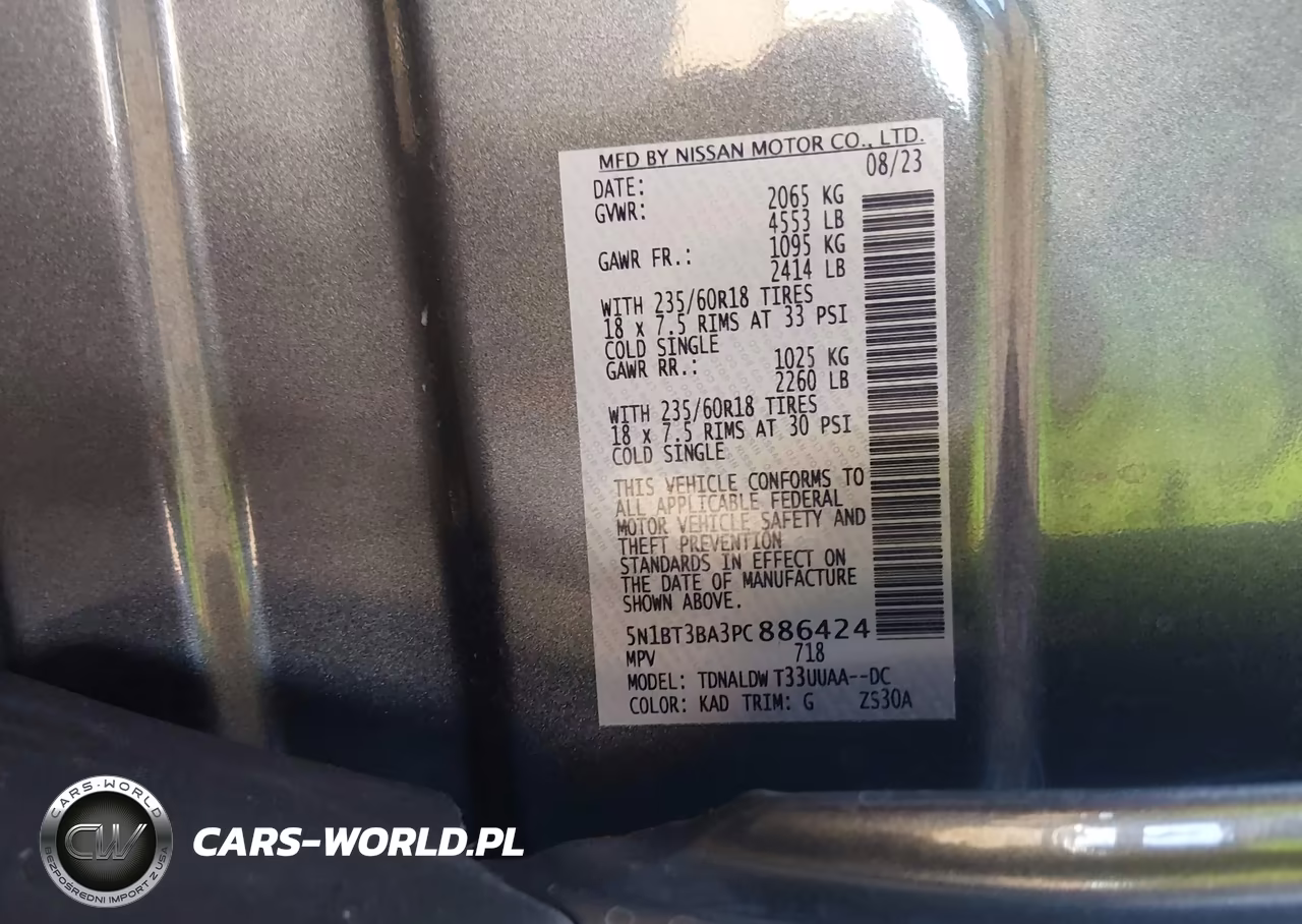 2023 Nissan Rogue Sv Fwd VIN:5N1BT3BA3PC886424 - 9