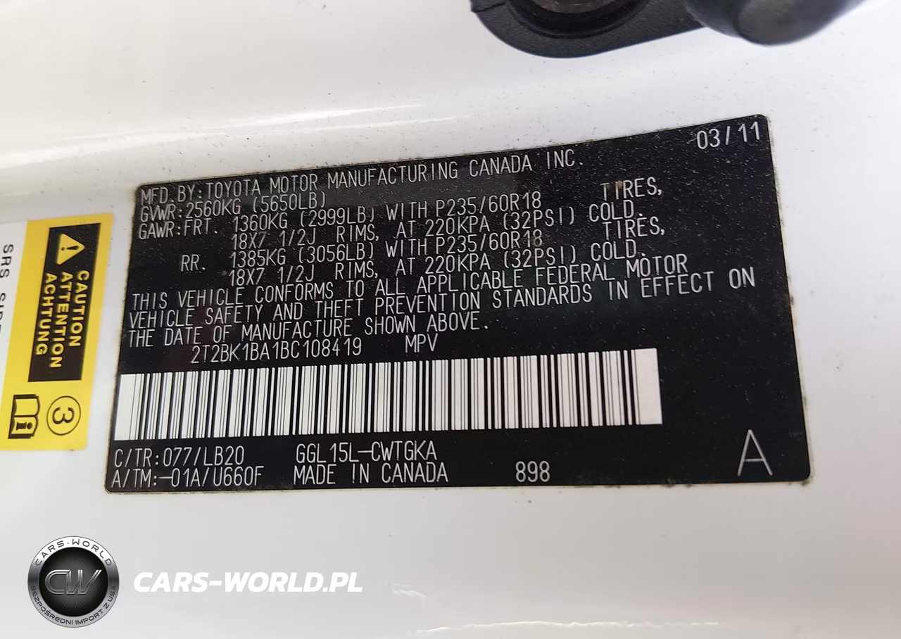 2011 Lexus Rx 350 VIN:2T2BK1BA1BC108419 - 9