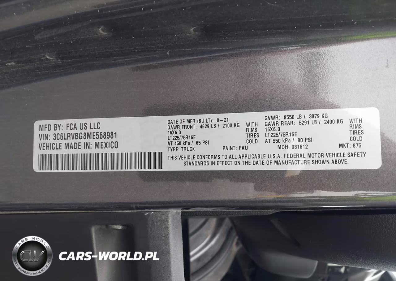 2021 Ram Promaster 1500 High Roof 136 Wb VIN:3C6LRVBG8ME568981 - 9