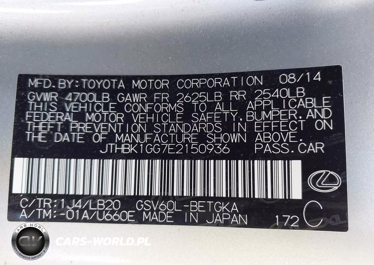 2014 Lexus Es 350 VIN:JTHBK1GG7E2150936 - 9