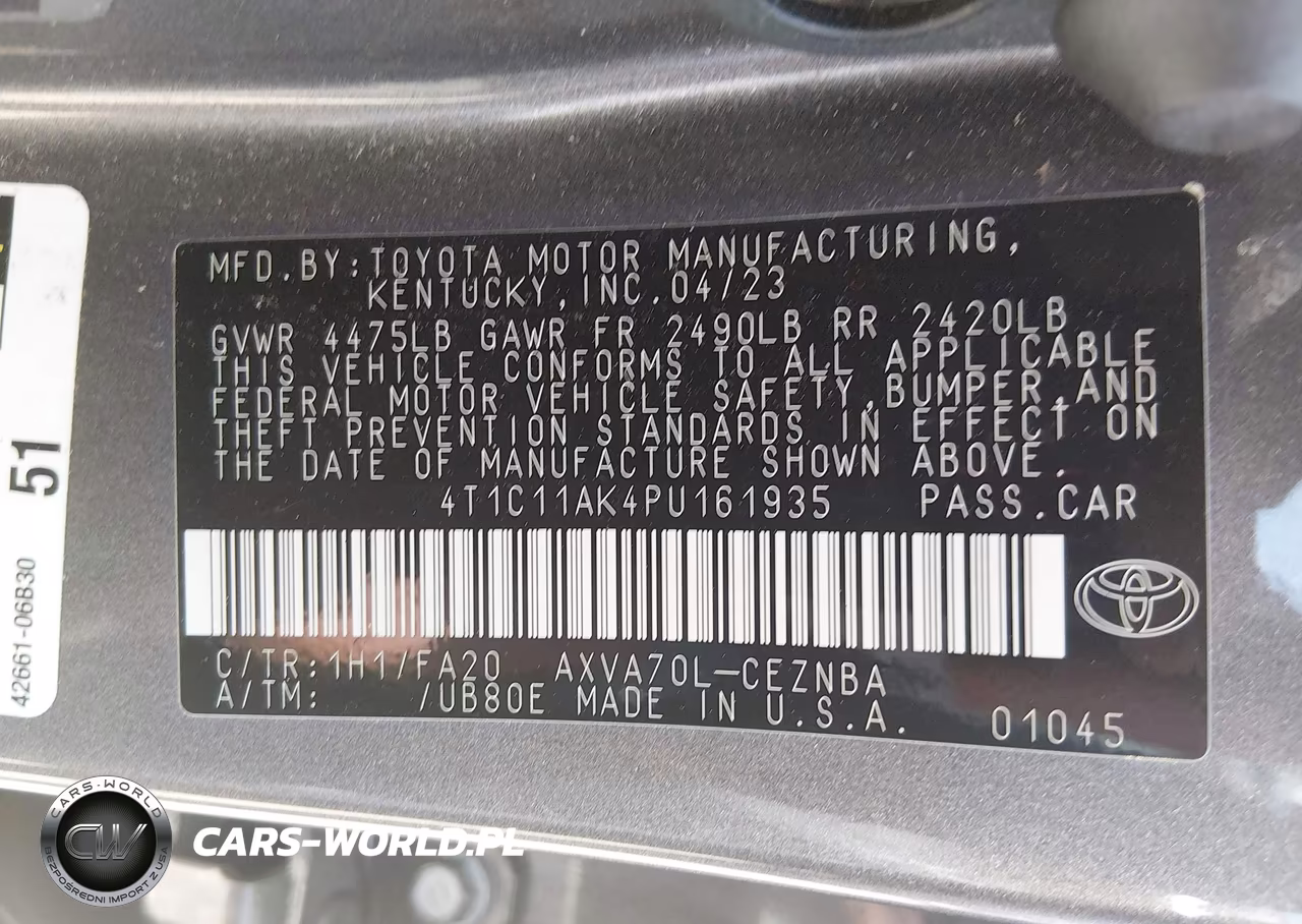 2023 Toyota Camry Le VIN:4T1C11AK4PU161935 - 9