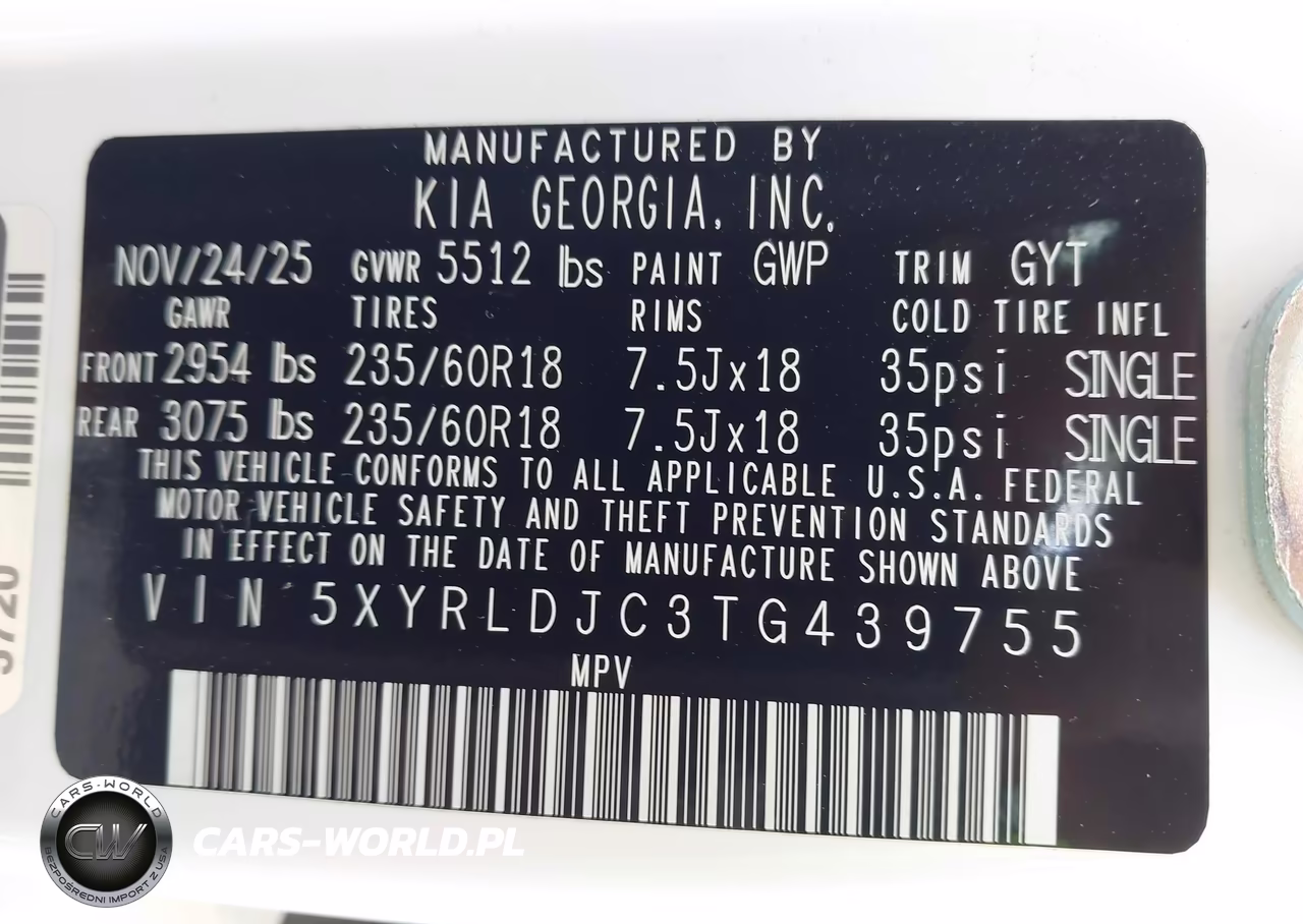 2026 Kia Sorento S VIN:5XYRLDJC3TG439755 - 9