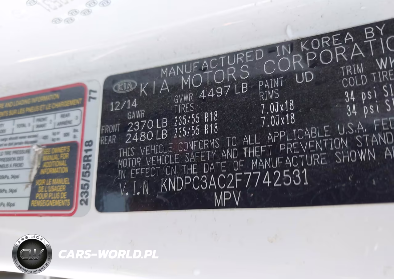 2015 Kia Sportage Ex VIN:KNDPC3AC2F7742531 - 9