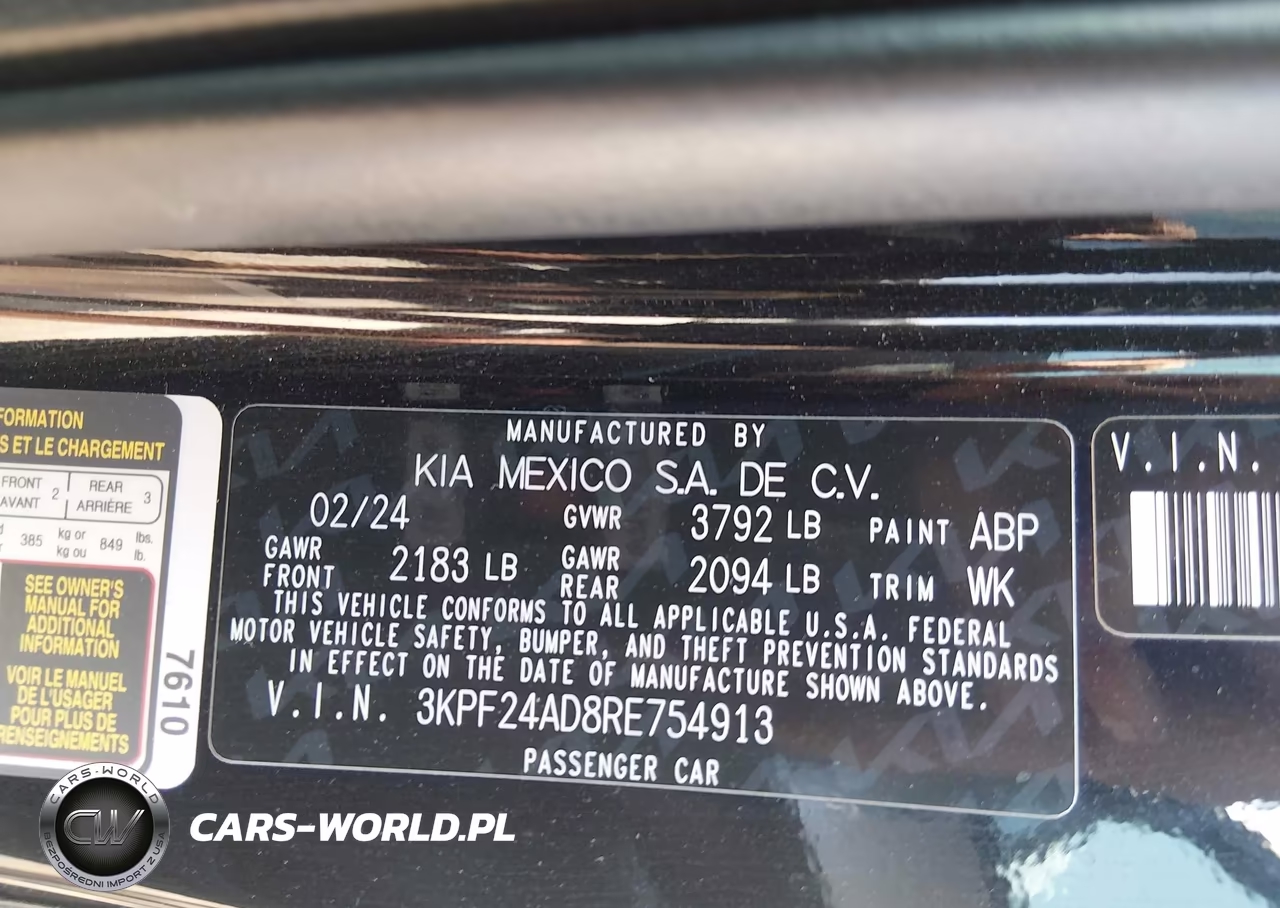2024 Kia Forte Lxs VIN:3KPF24AD8RE754913 - 9