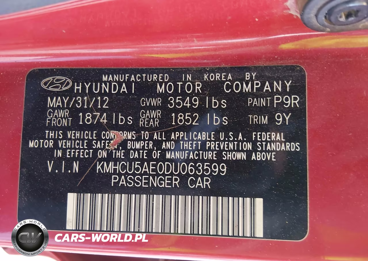 2013 Hyundai Accent Se VIN:KMHCU5AE0DU063599 - 9