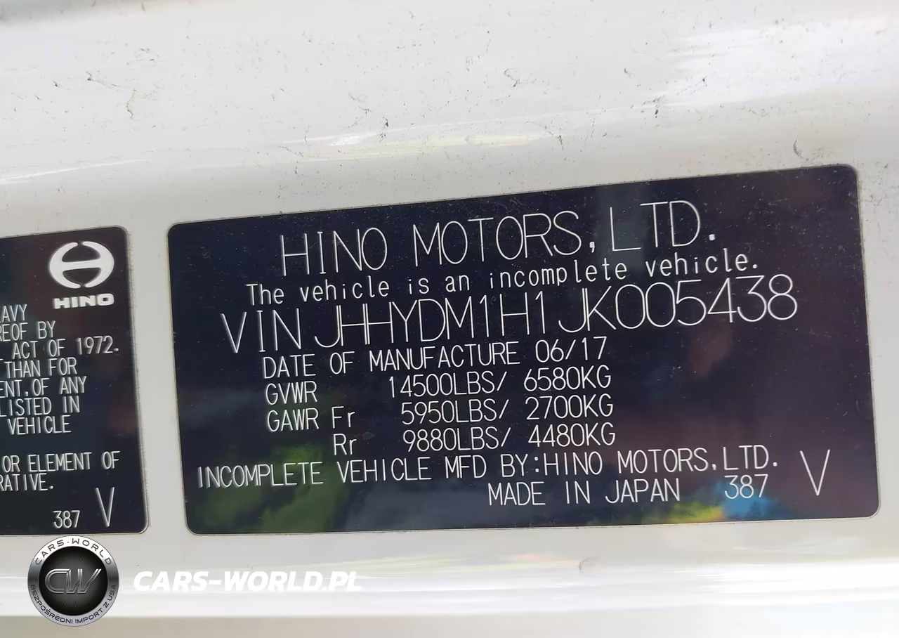 2018 Hino Xjc720-Xfc720 VIN:JHHYDM1H1JK005438 - 8