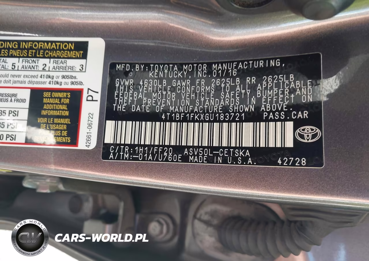 2016 Toyota Camry Se VIN:4T1BF1FKXGU183721 - 9