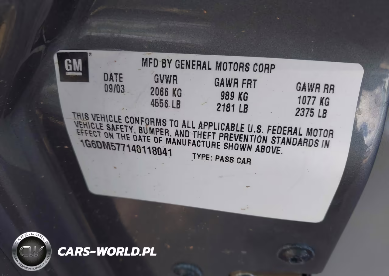 2004 Cadillac Cts Standard VIN:1G6DM577140118041 - 9
